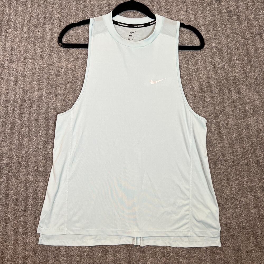 Nike Shirt Womens Large Blue Tank Top‎ Racerback Performance Stretch Flowy